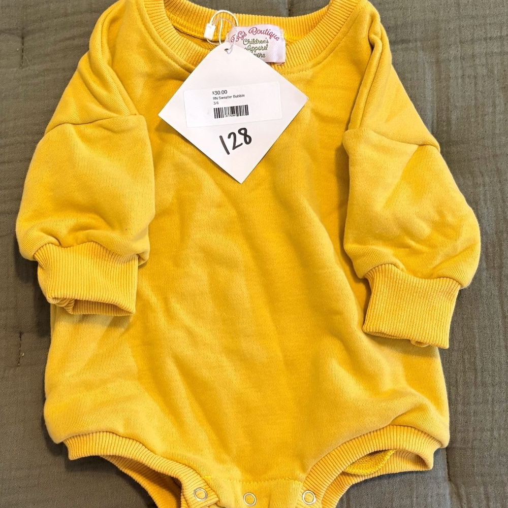 Yellow Kids One Piece Sweater